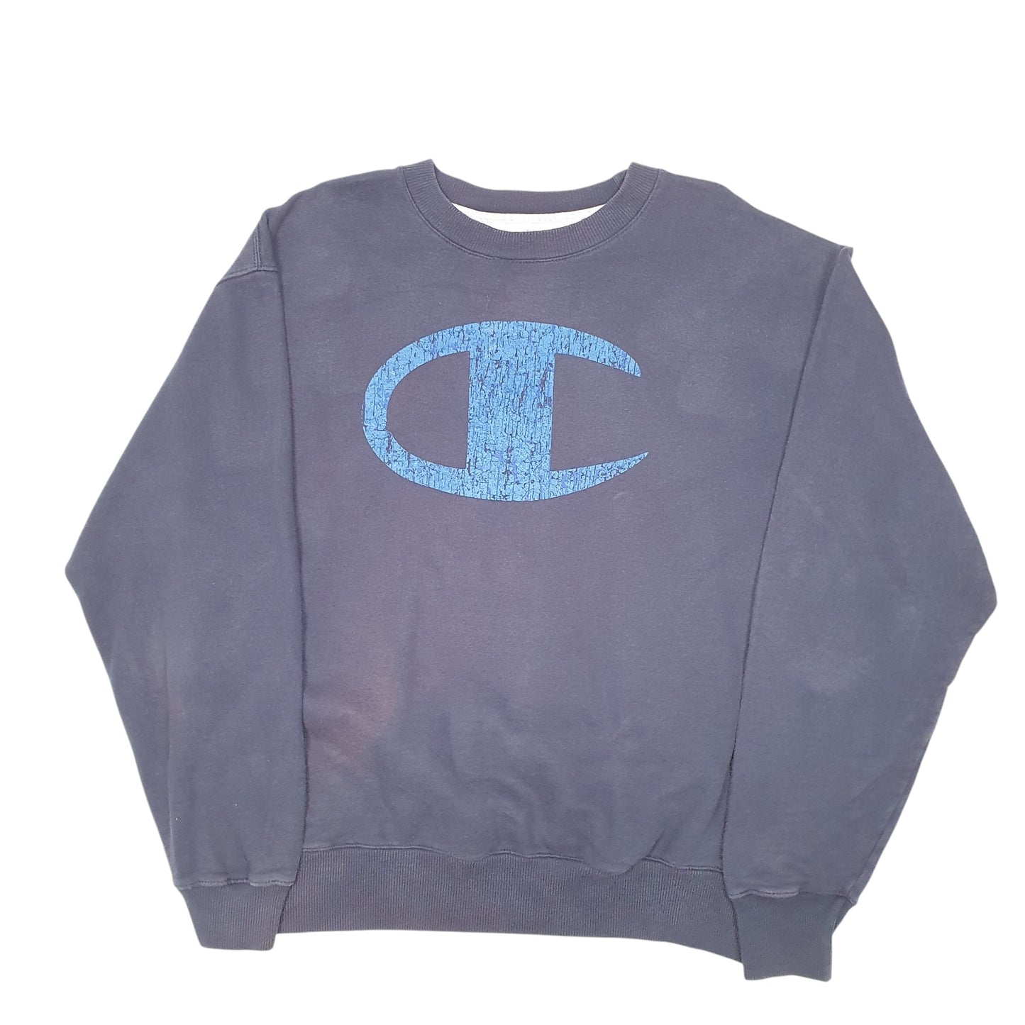 Mens Navy Champion C Logo Crewneck Jumper