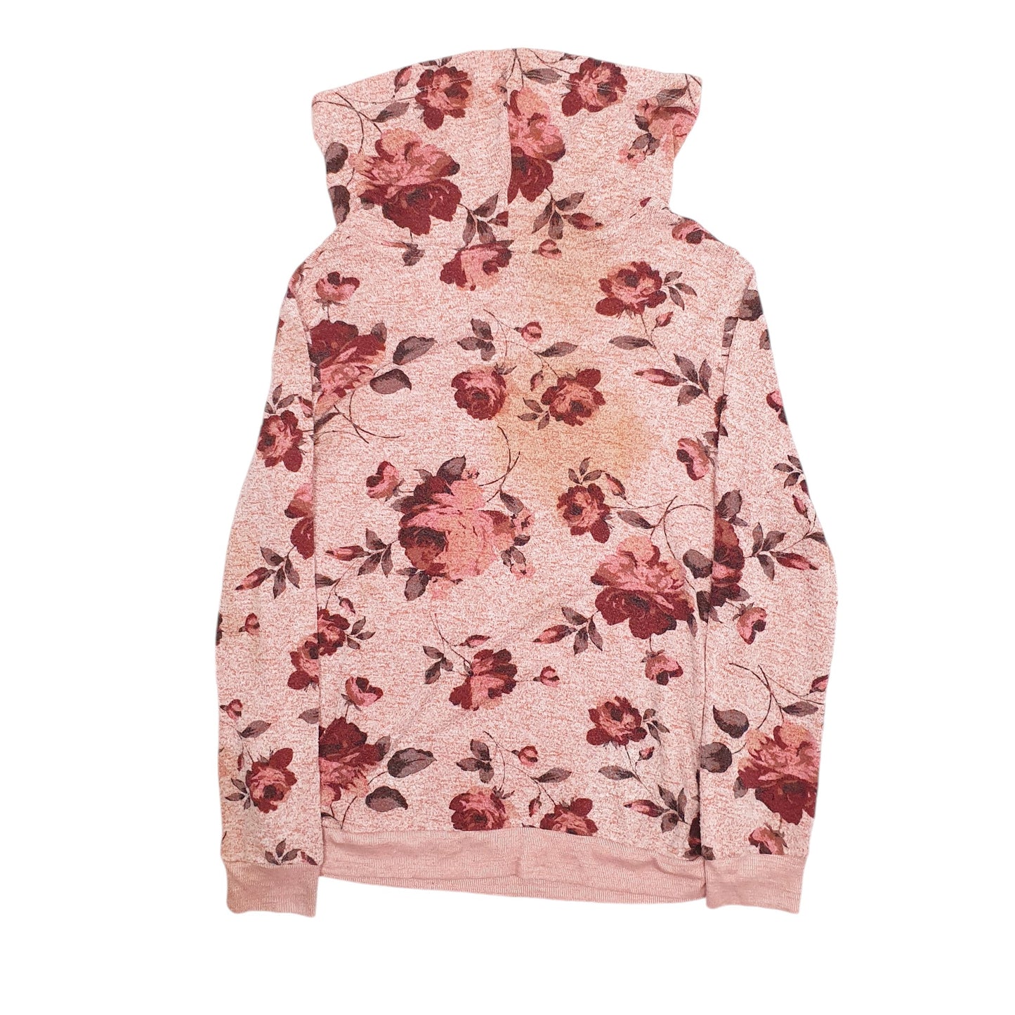 Womens Pink Inspired Hearts Maternity Lightweight Turtle Neck Jumper