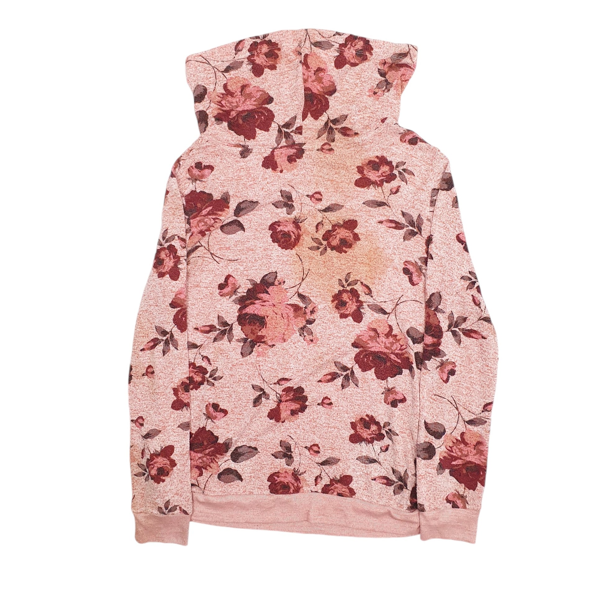 Womens Pink Inspired Hearts Maternity Lightweight Turtle Neck Jumper