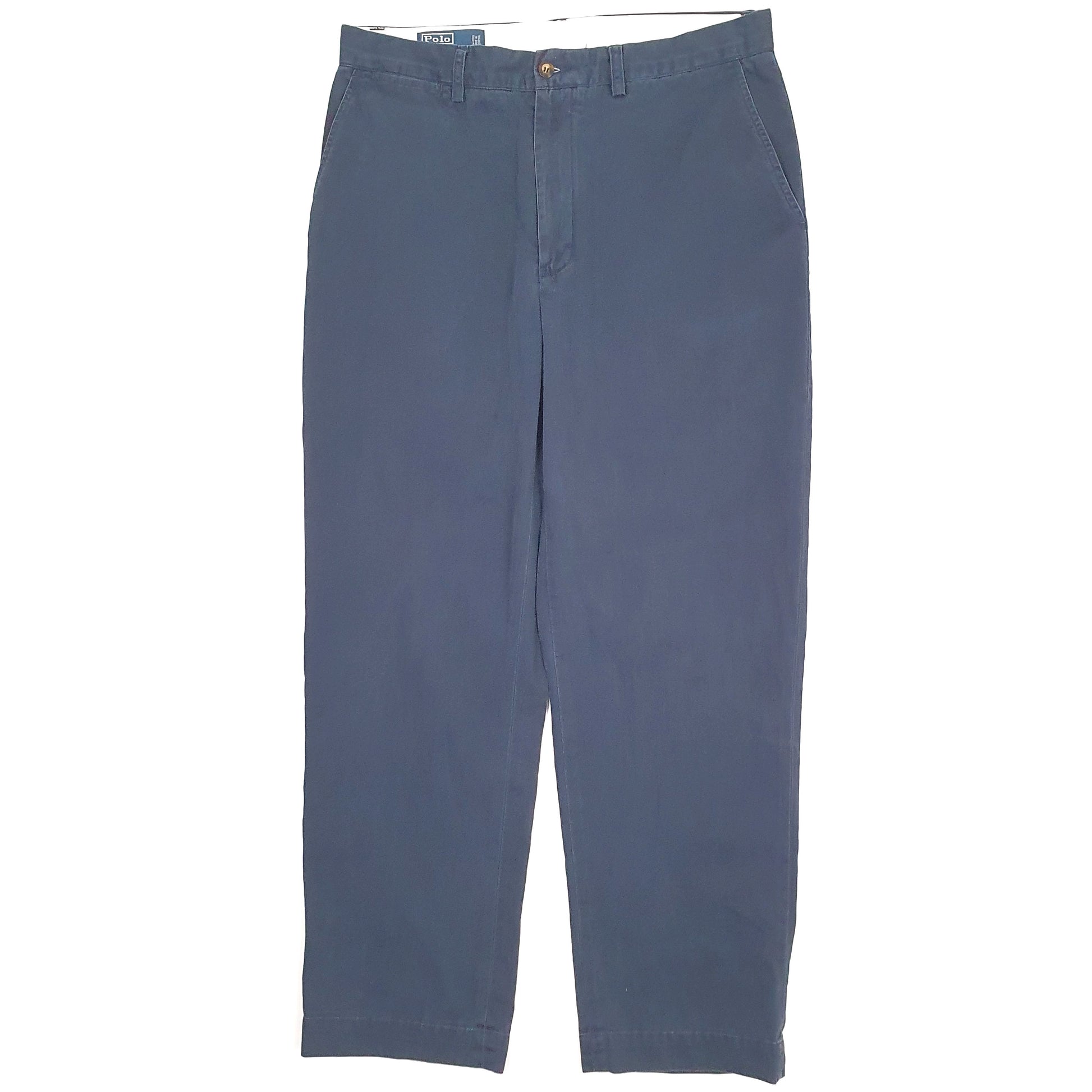Mens Navy Polo Ralph Lauren Prospect Vintage 1990s Chino Trousers