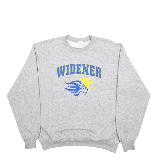 Mens Grey Champion Widened USA College Sports Spellout Crewneck Jumper