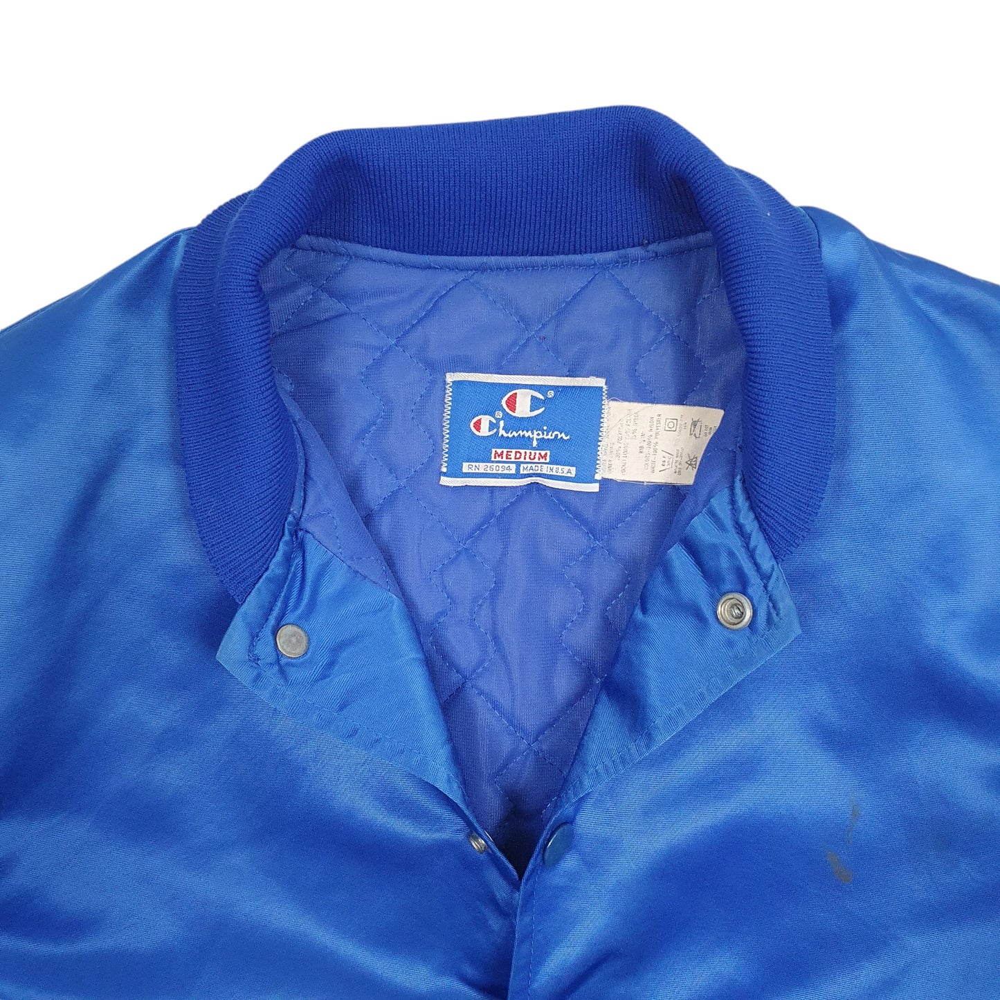 Mens Blue Champion Vintage 1980s Made In USA Hilhi Color Guard  Coat