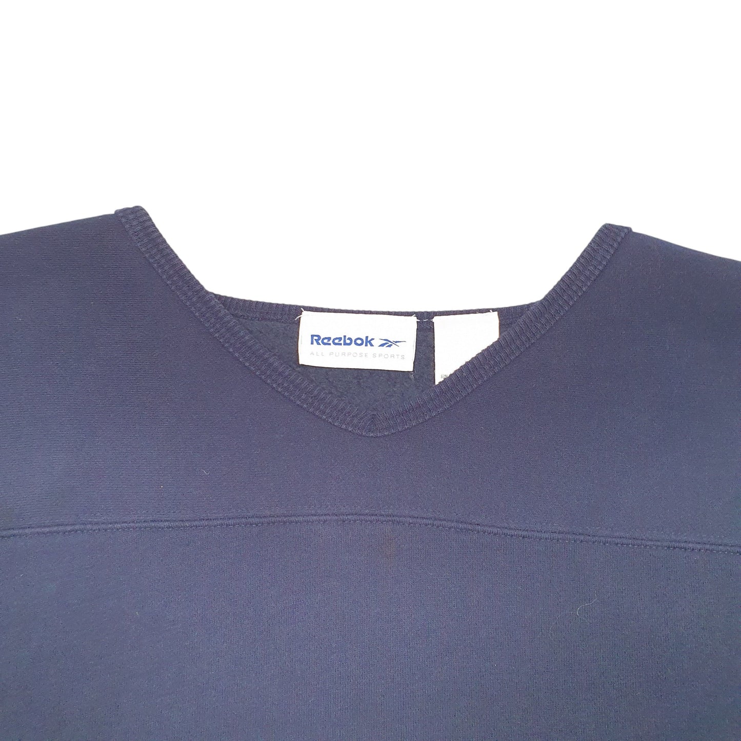 Womens Navy Reebok  V Neck Jumper