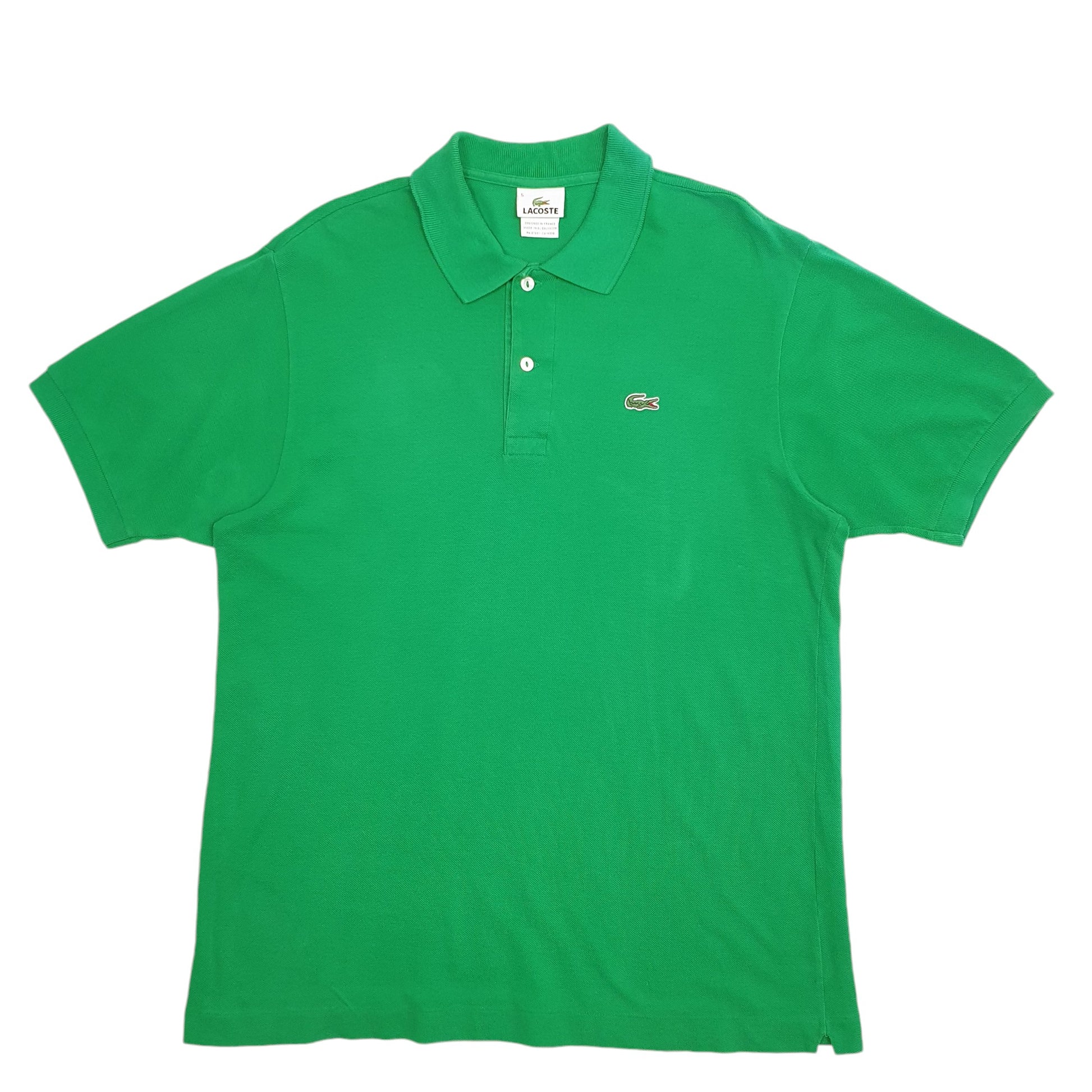 Mens Green Lacoste  Short Sleeve Polo Shirt