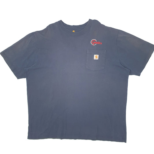 Mens Navy Carhartt  Short Sleeve T Shirt