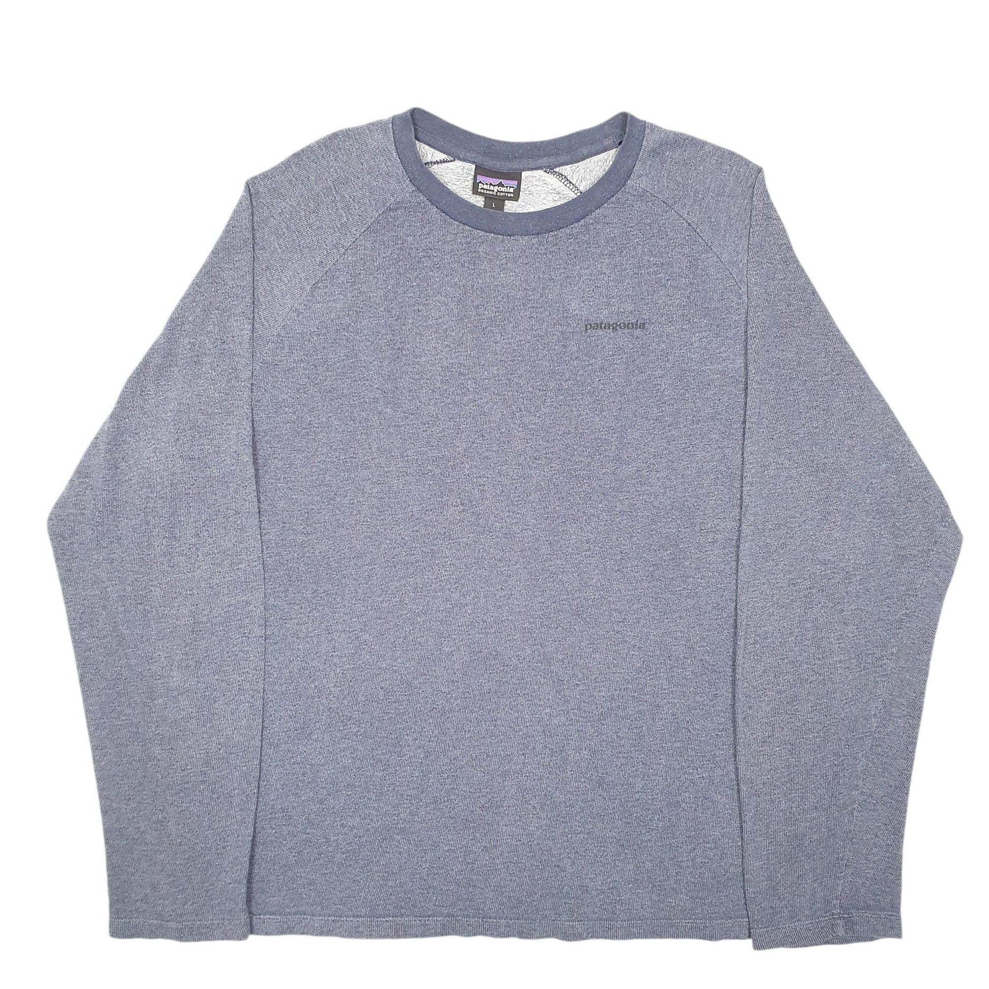 Mens Navy Patagonia Raglan Lightweight Spellout Crewneck Jumper