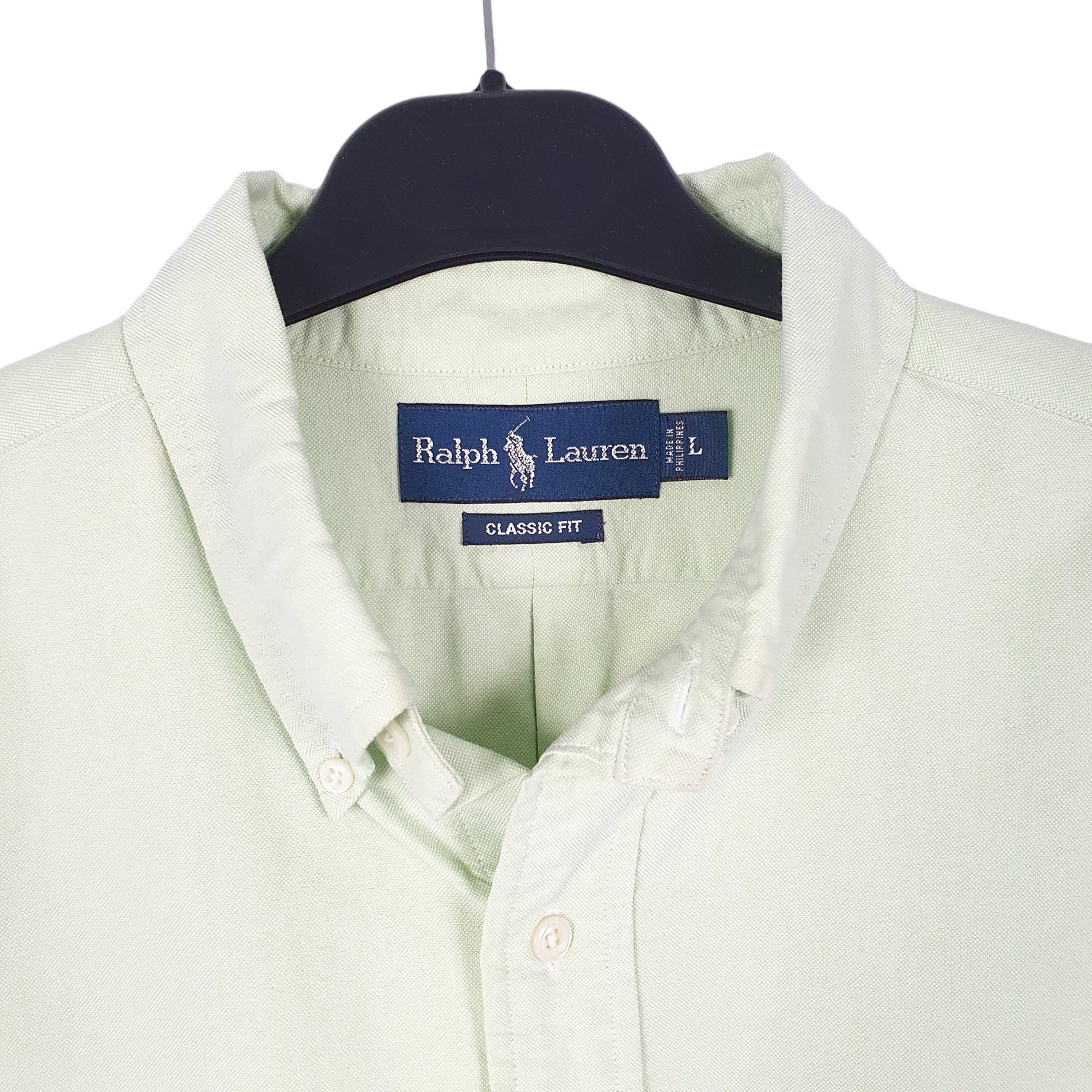 Mens Green Ralph Lauren Oxford Long Sleeve Shirt