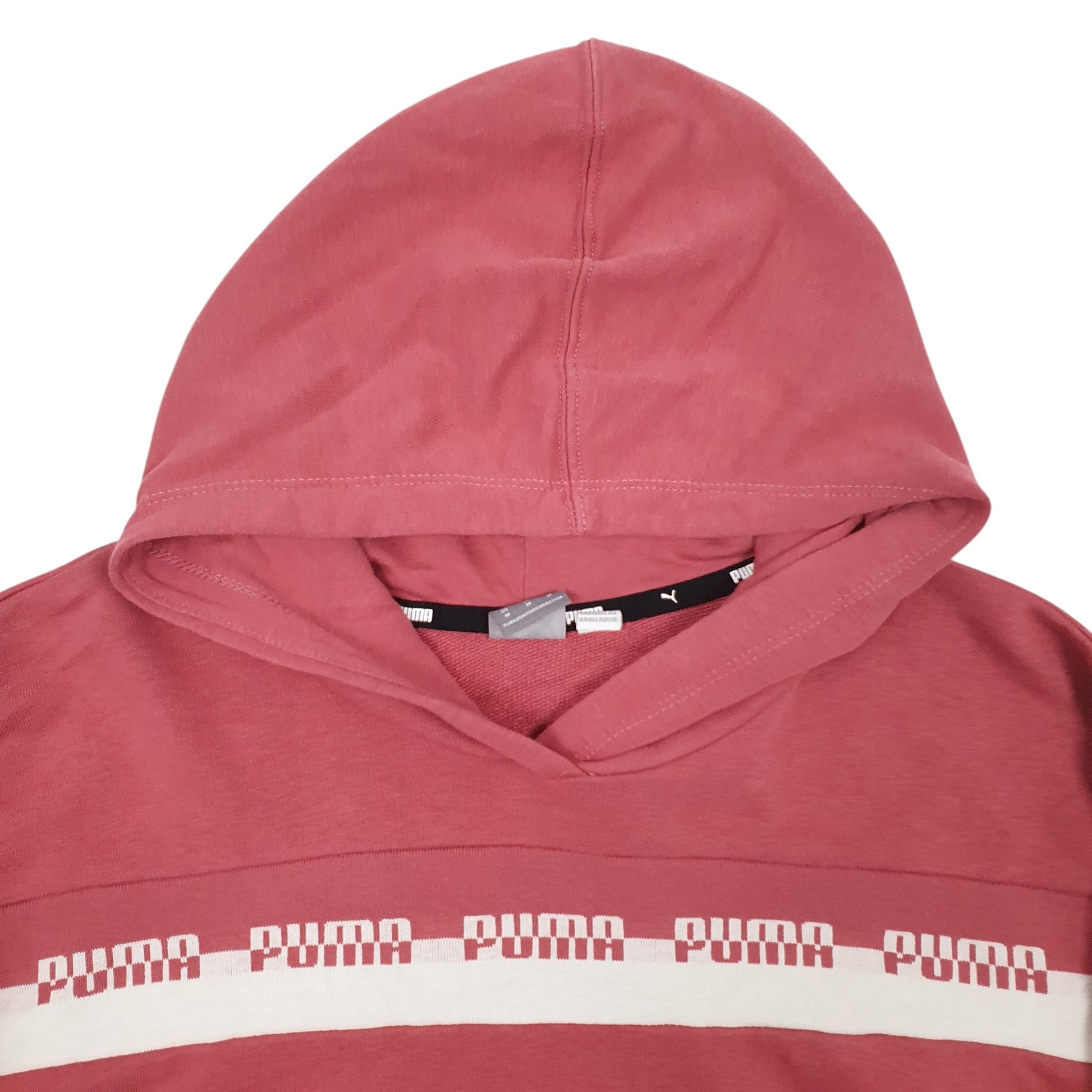 Womens Red Puma Croptop Hoodie Jumper