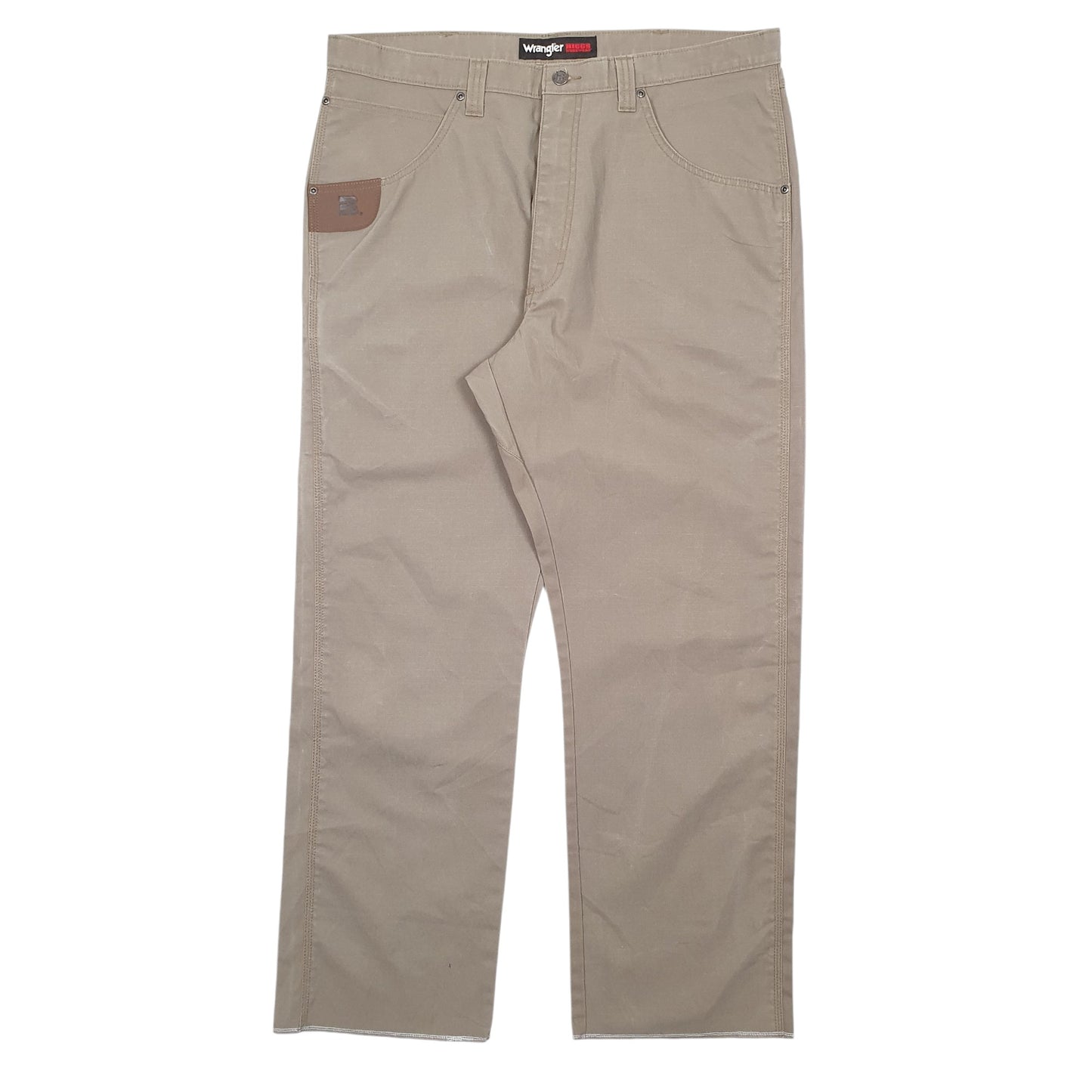 Mens Khaki Wrangler Riggs Workwear Ripstop Cargo Trousers