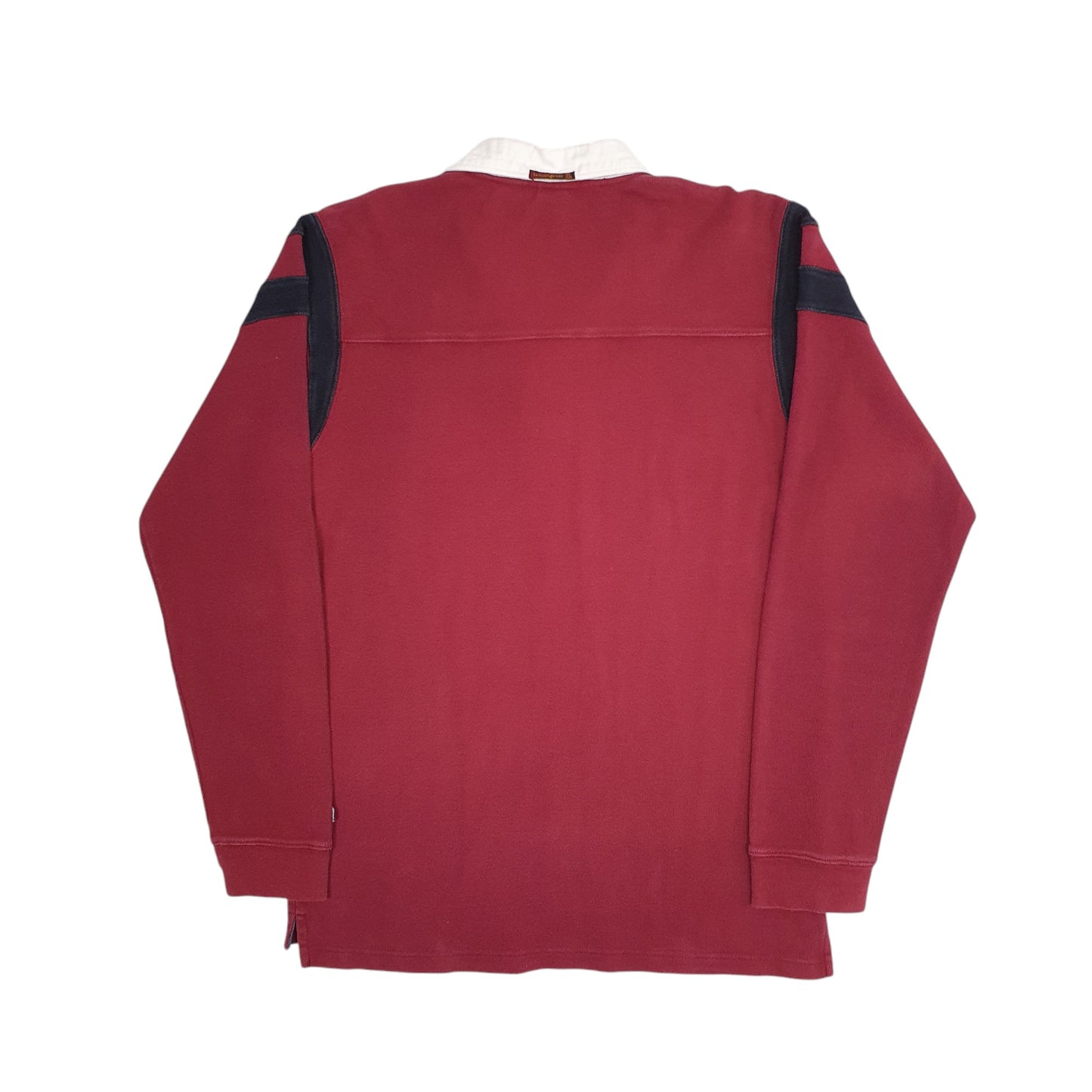 Mens Burgundy Wearfirst Rugby Long Sleeve Polo Shirt