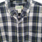 Mens Navy L.L.Bean Flannel Overshirt Long Sleeve Shirt