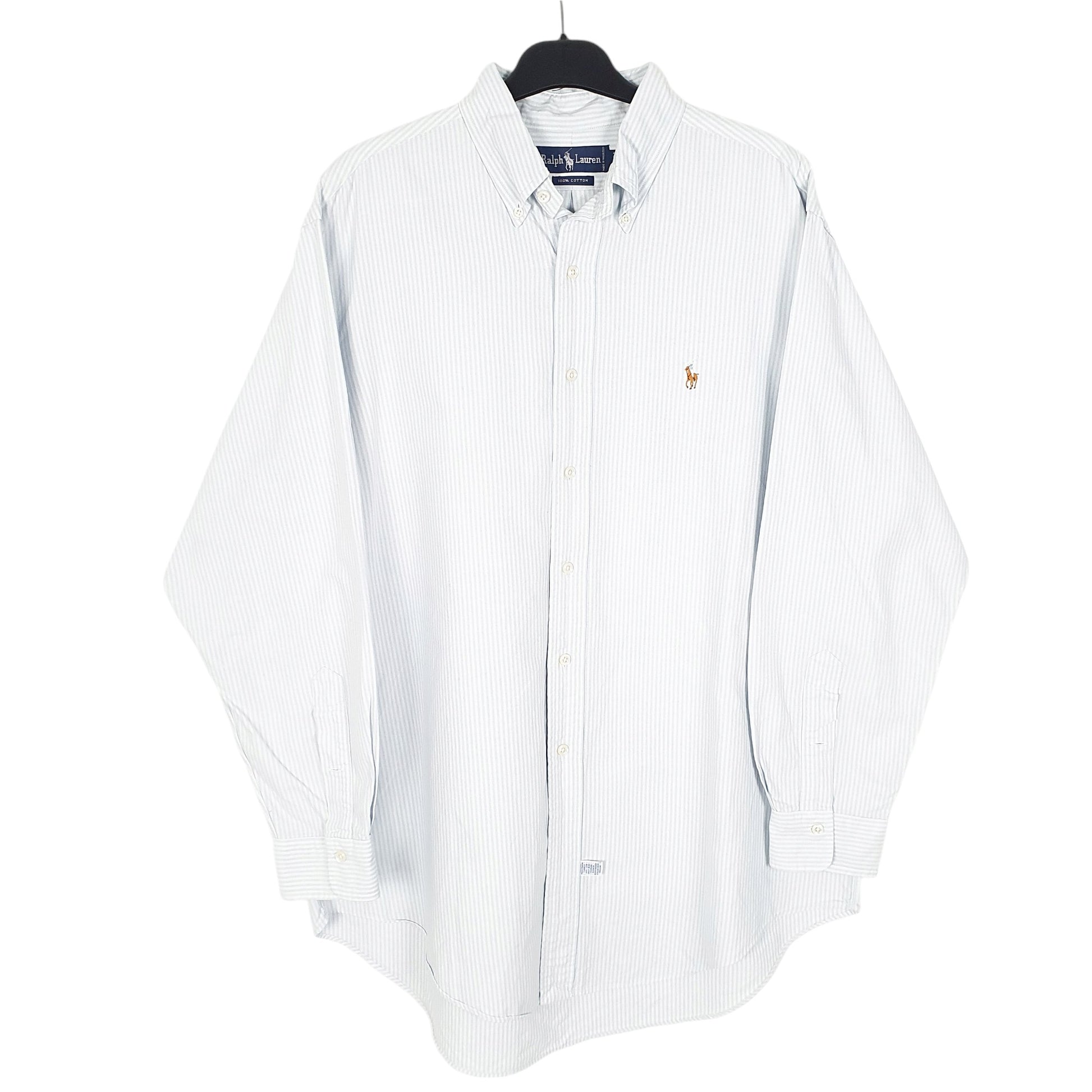 Mens White Ralph Lauren Oxford Long Sleeve Shirt