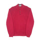 Mens Red Nautica Button Up Knitwear Quarter Zip Jumper