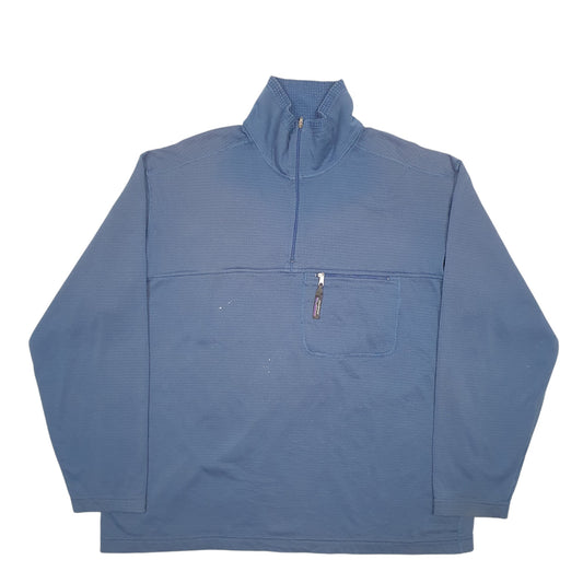 Mens Blue Patagonia Polartec Underlayer Quarter Zip Jumper