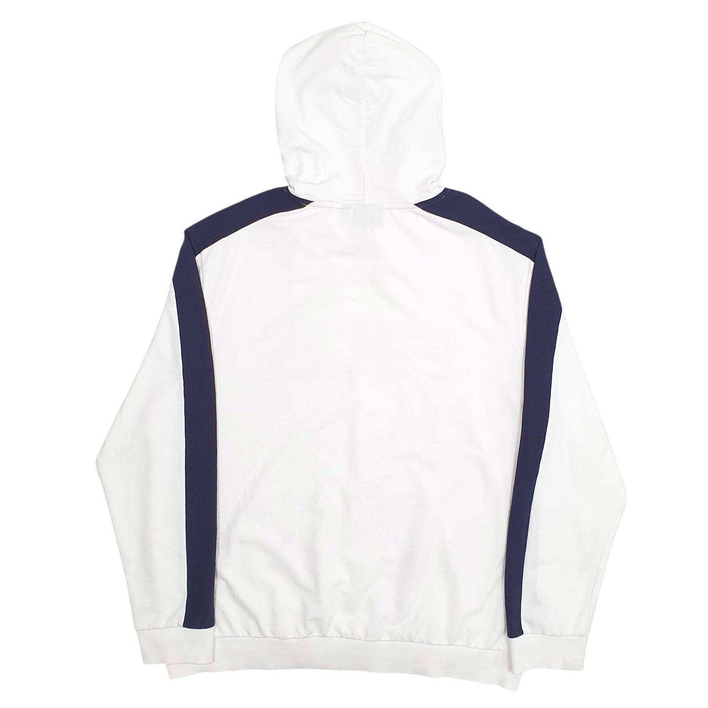 Mens White Fila Spellout Hoodie Jumper