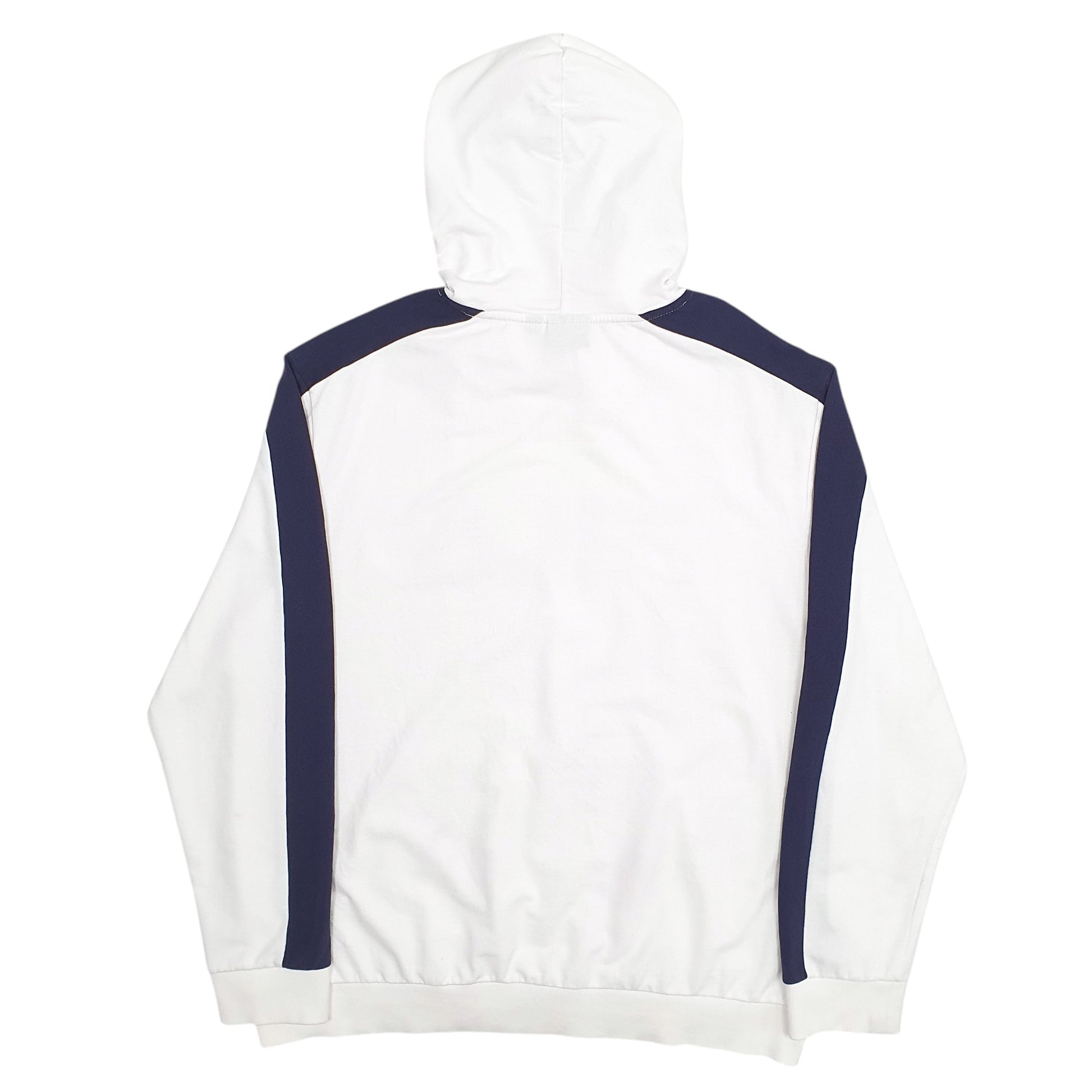 Mens White Fila Spellout Hoodie Jumper