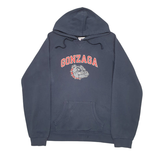 Womens Navy Champion Gonzaga Bulldogs USA Spellout Hoodie Jumper