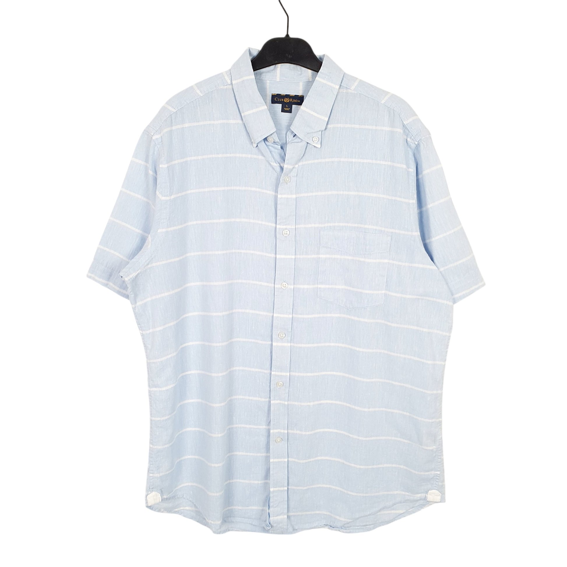 Mens Blue Club Room Blend Short Sleeve Shirt
