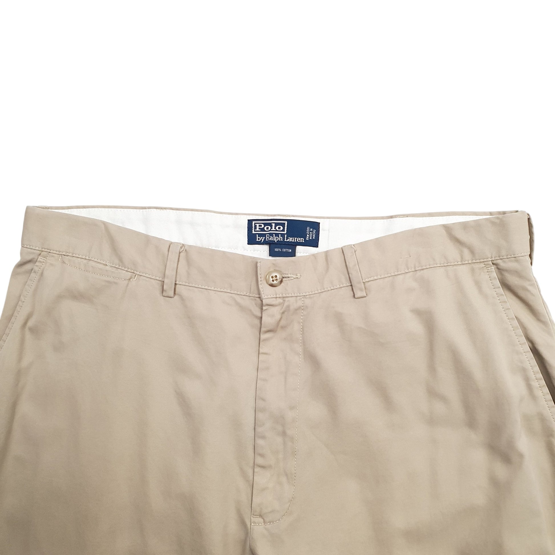Mens Beige Polo Ralph Lauren Vintage 2000's Chino Trousers