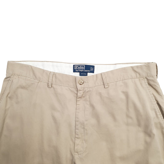 Mens Beige Polo Ralph Lauren Vintage 2000's Chino Trousers