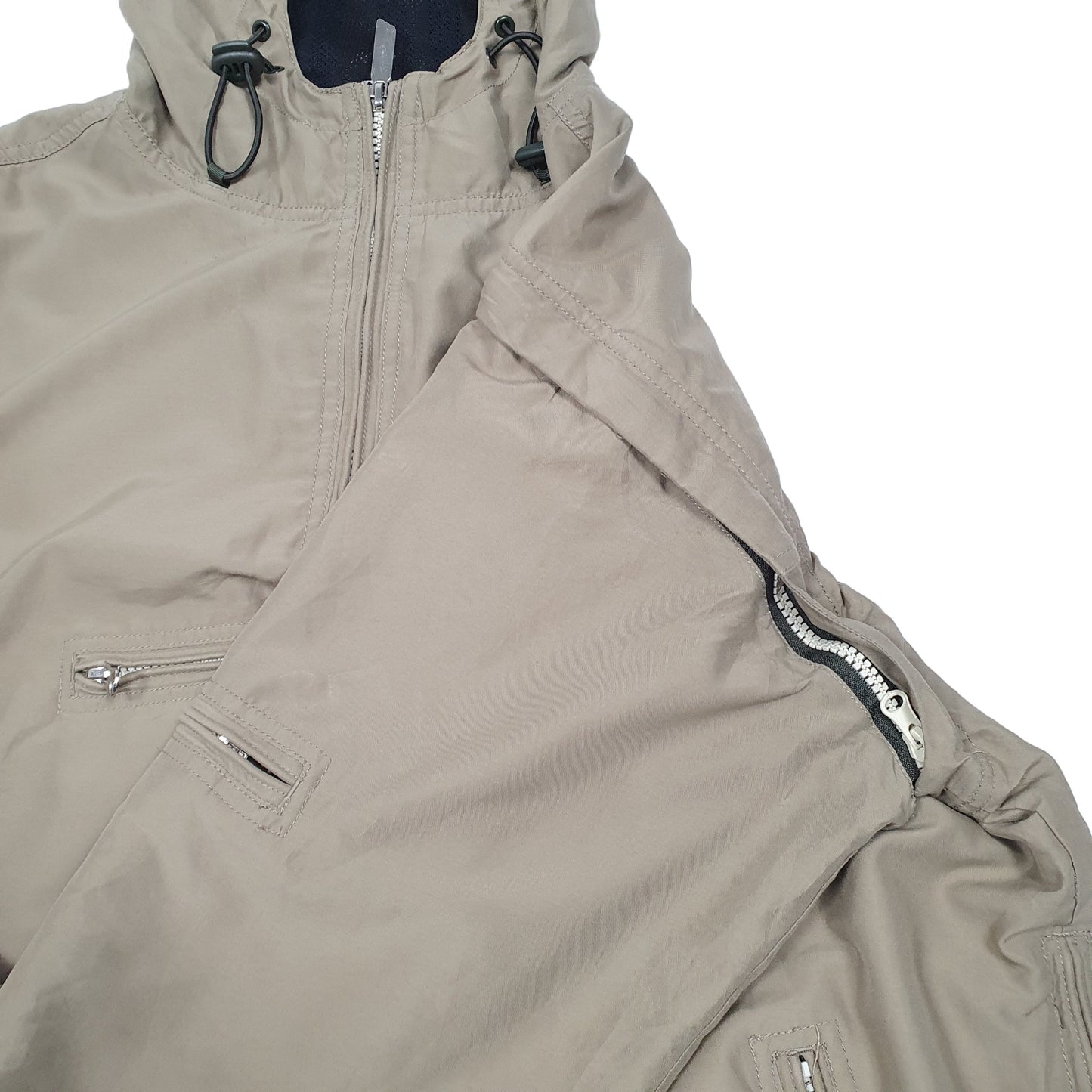 Mens Beige Kanabeach Smock Zip Off Surf Snowboarding  Coat