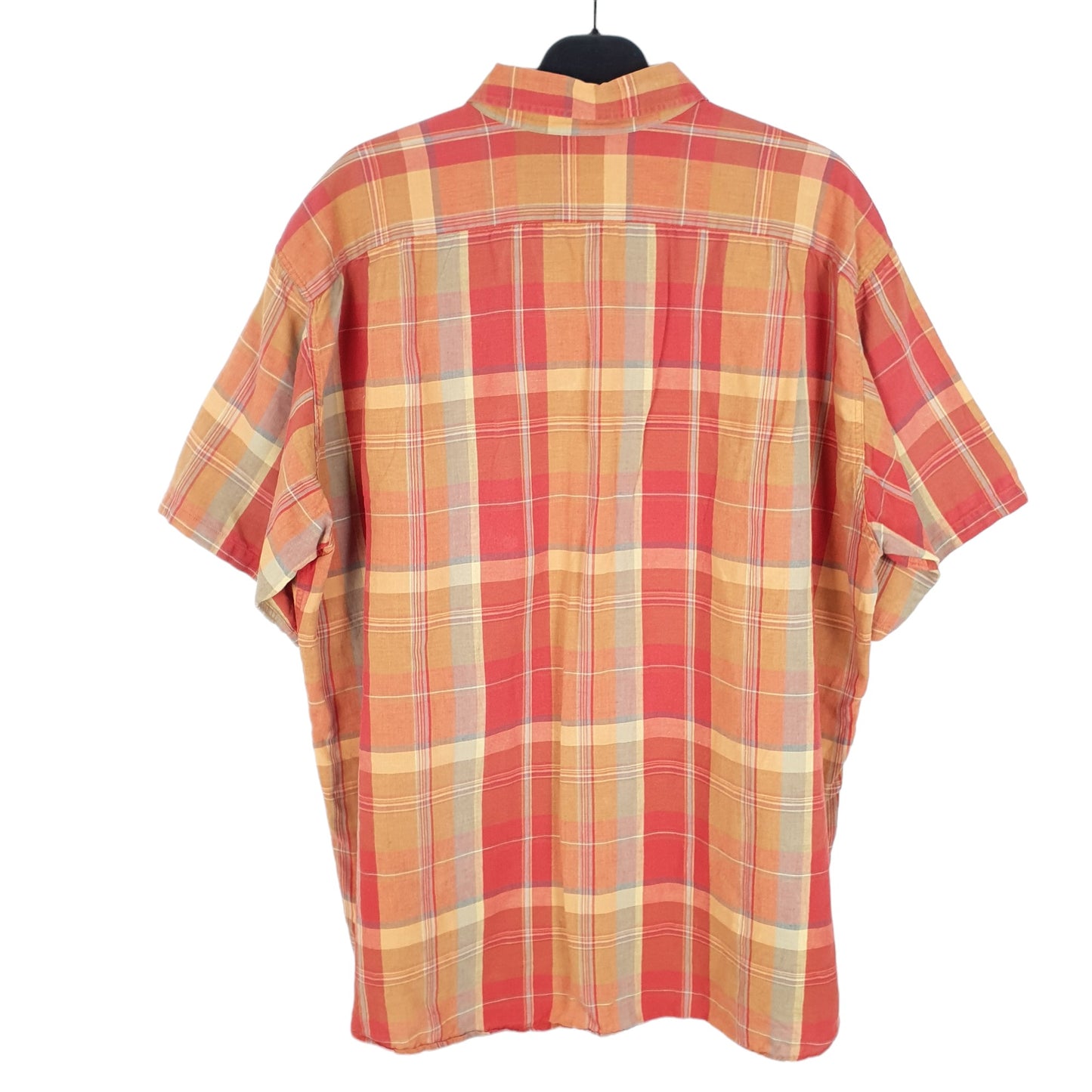 Mens Orange Lacoste Made In France Short Sleeve Shirt