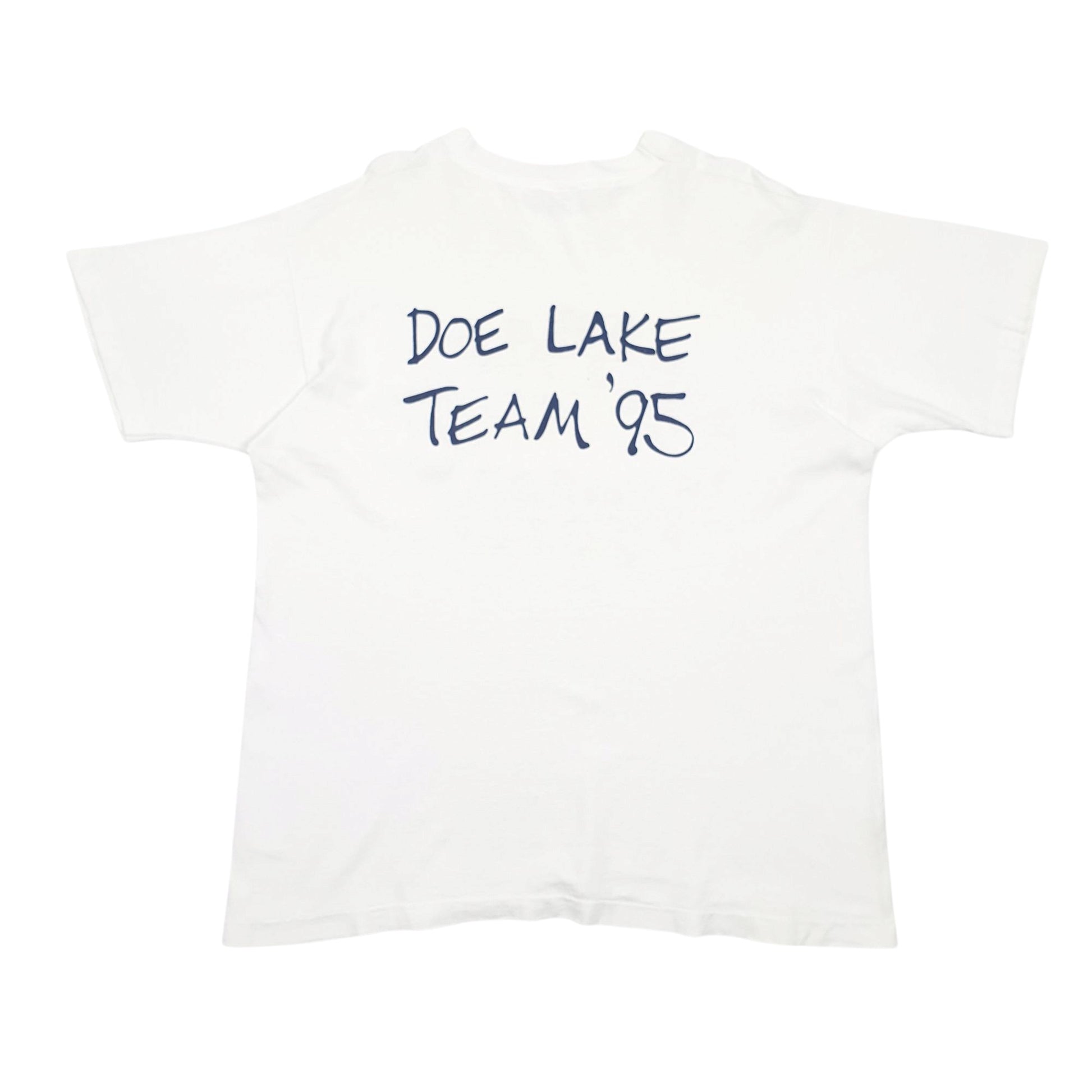 Mens White Fruit Of The Loom Single Stitch Vintage 90s Short Sleeve T Shirt