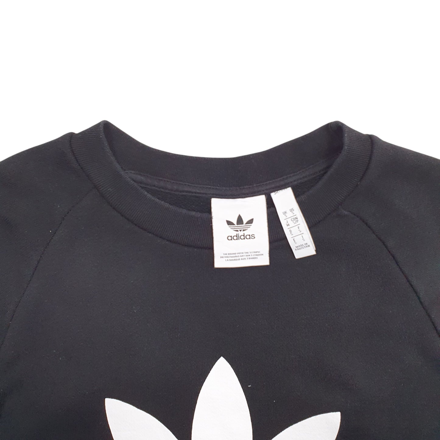 Mens Black Adidas Spellout Crewneck Jumper