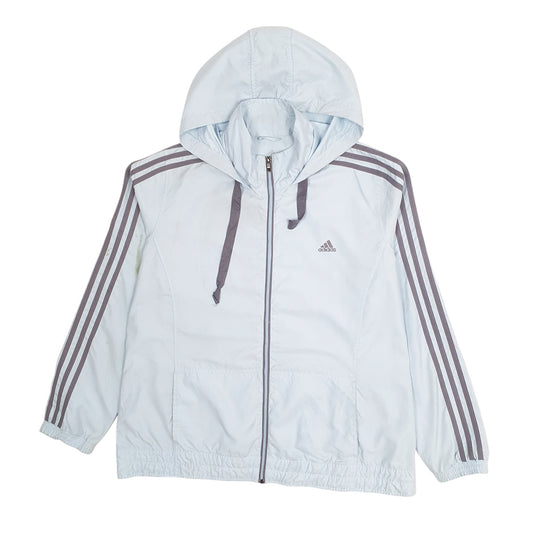 Womens Blue Adidas Hoodie Full Zip Coat