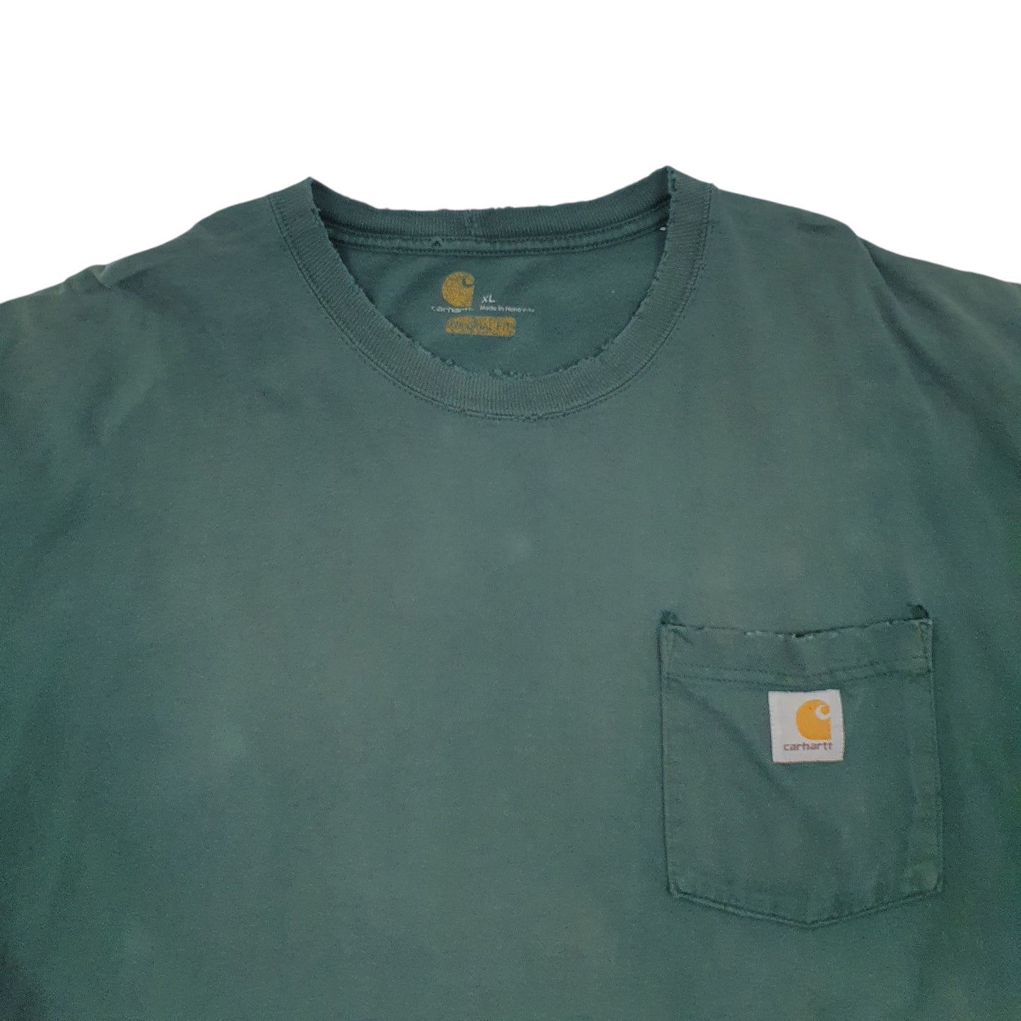 Mens Green Carhartt  Short Sleeve T Shirt