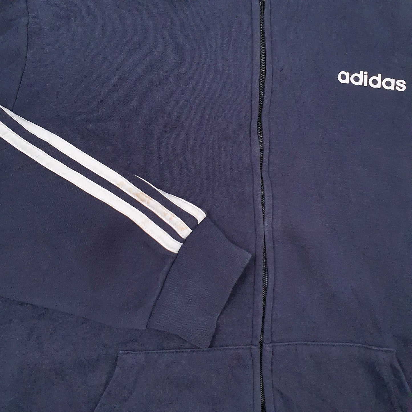 Mens Navy Adidas  Full Zip Jumper