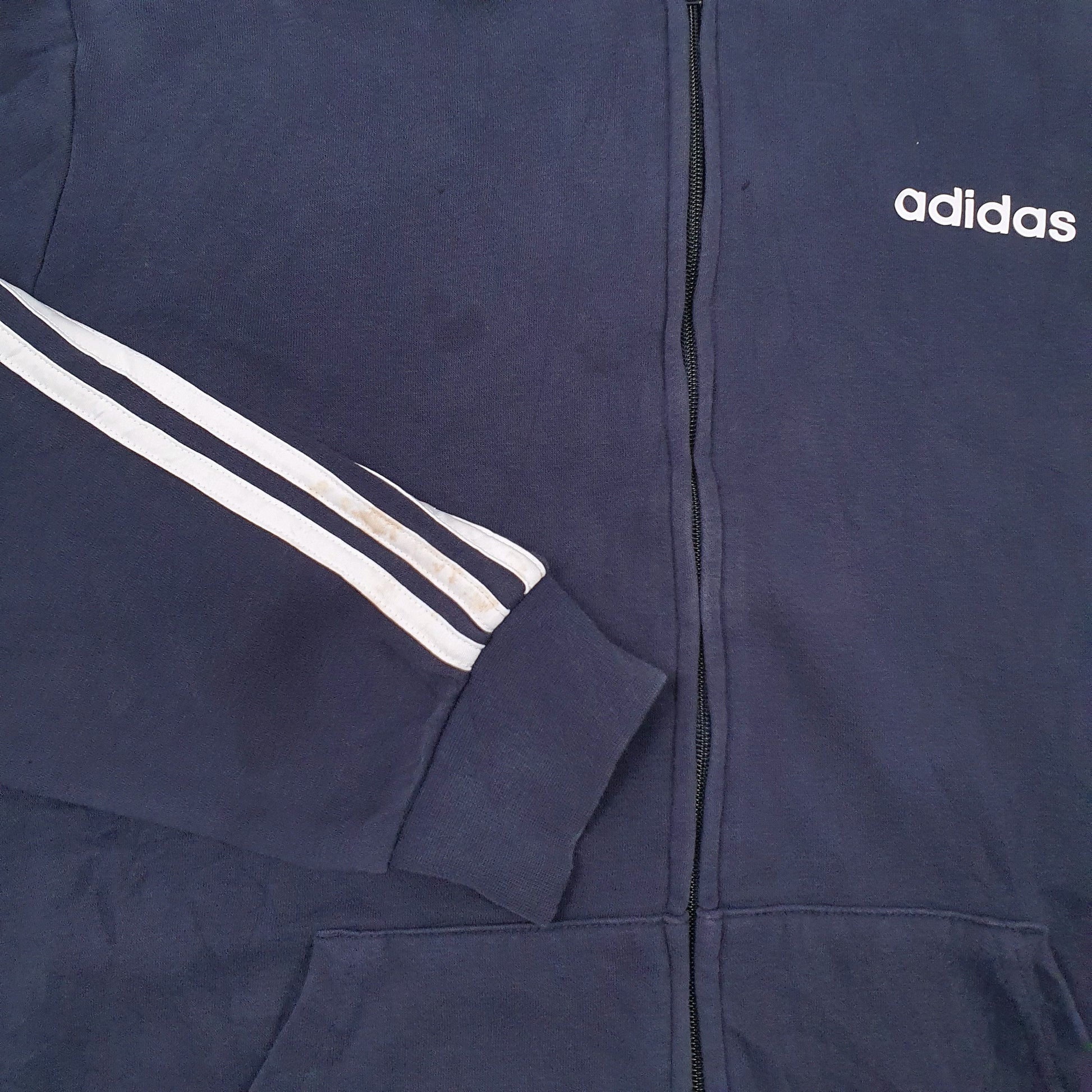 Mens Navy Adidas  Full Zip Jumper