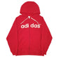 Mens Red Adidas Spellout Full Zip Jumper