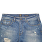 Mens Blue Lee Distressed Denim Shorts