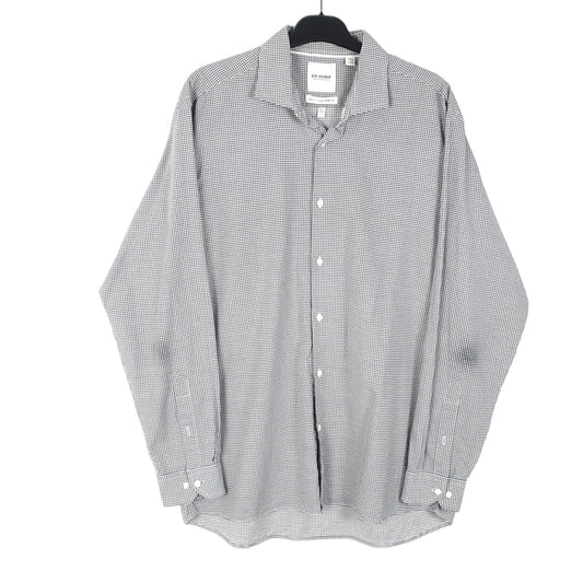 Mens Grey Ben Sherman Coupe Moderne Long Sleeve Shirt