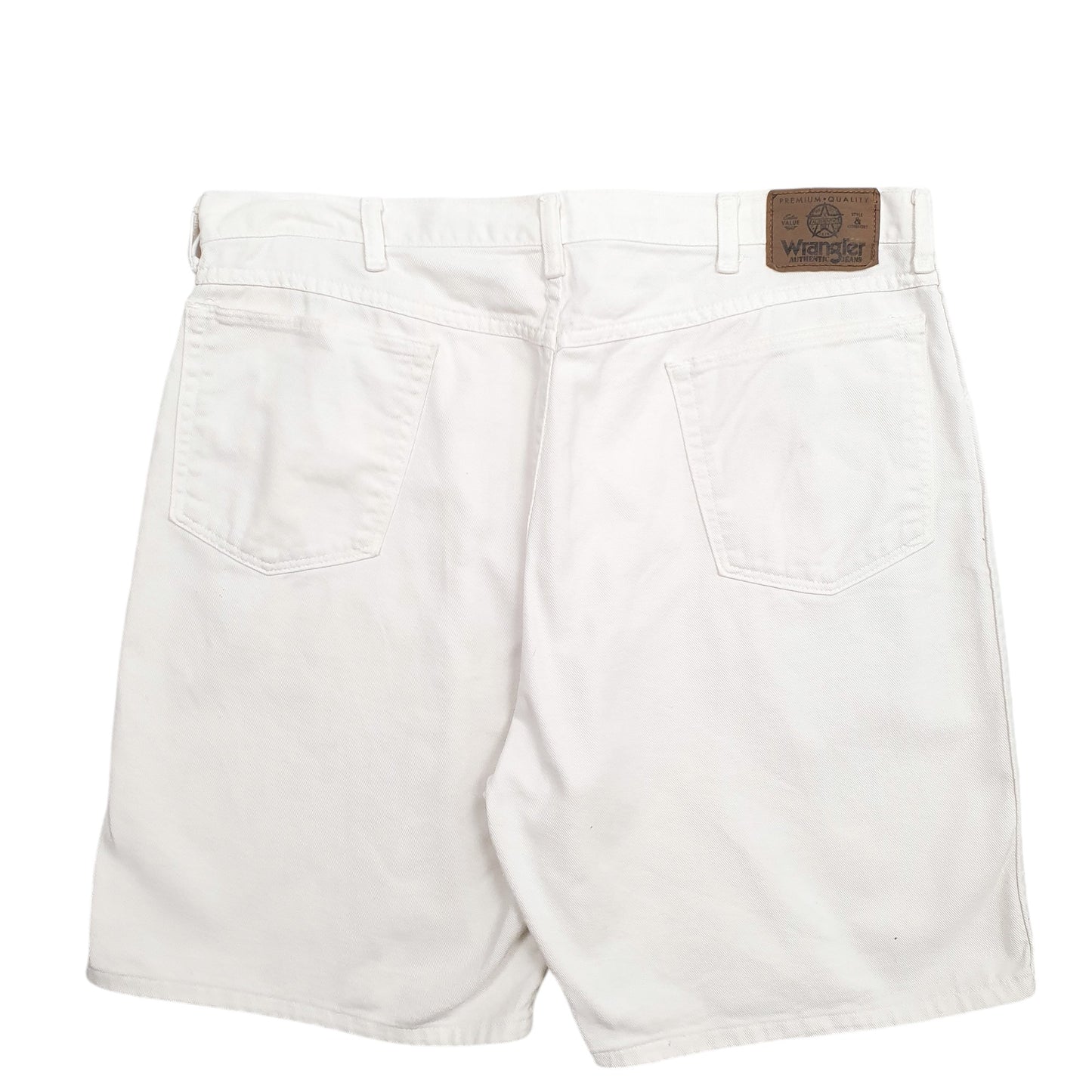 Mens White Wrangler Denim Jeans Jorts Denim Shorts