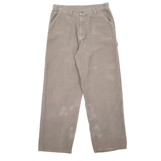 Mens Beige Lee  Corduroy Trousers
