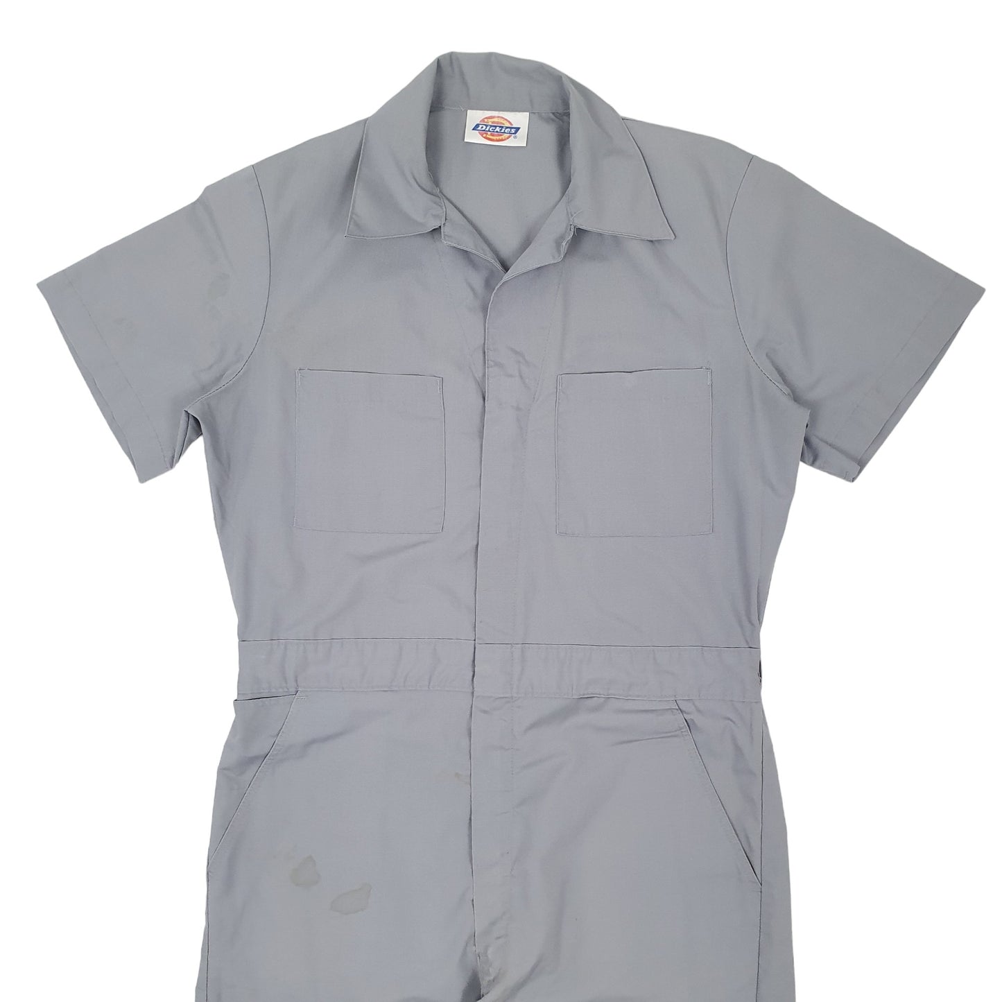 Mens Grey Dickies Lightweight Short Sleeve Overalls Coveralls  Coat