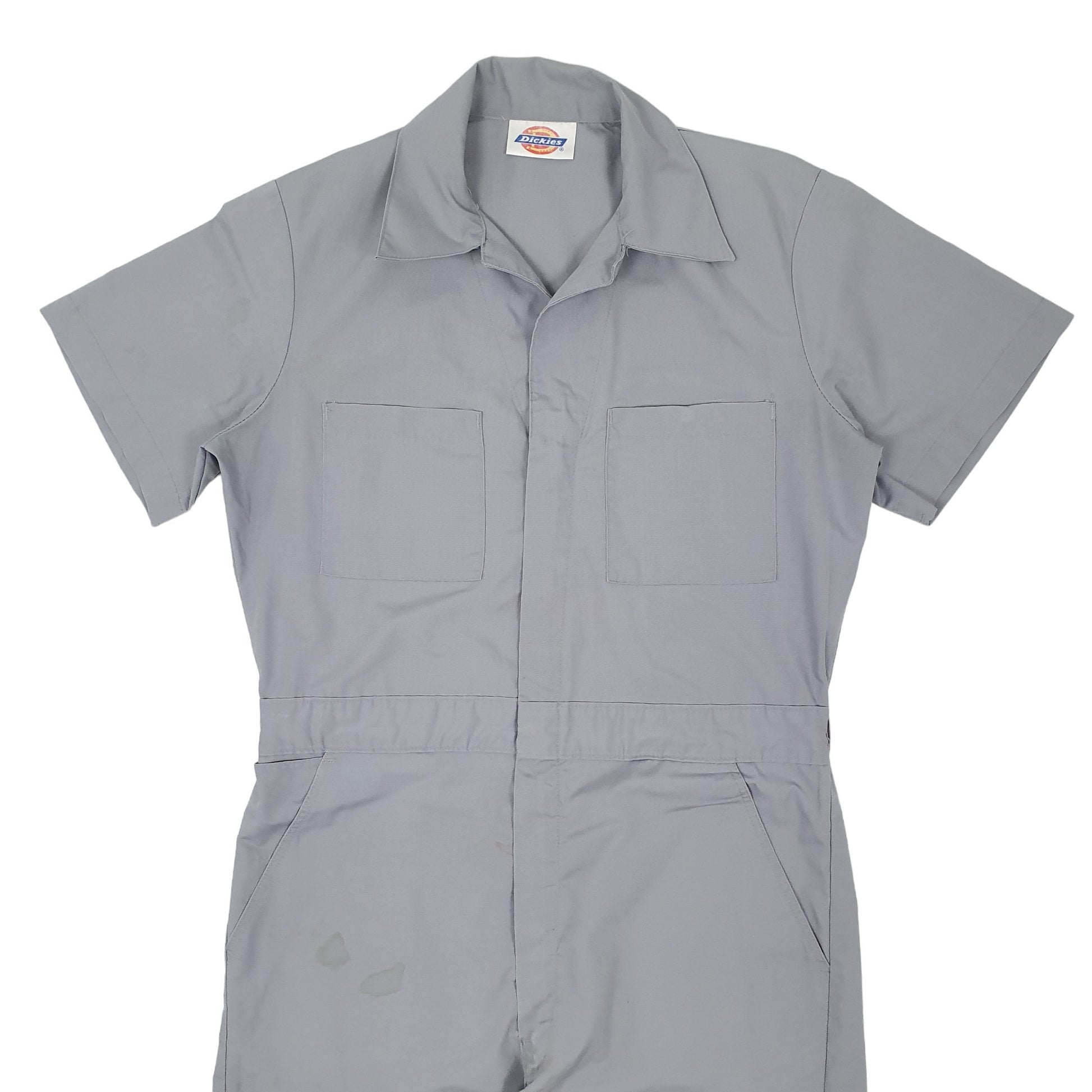Mens Grey Dickies Lightweight Short Sleeve Overalls Coveralls  Coat