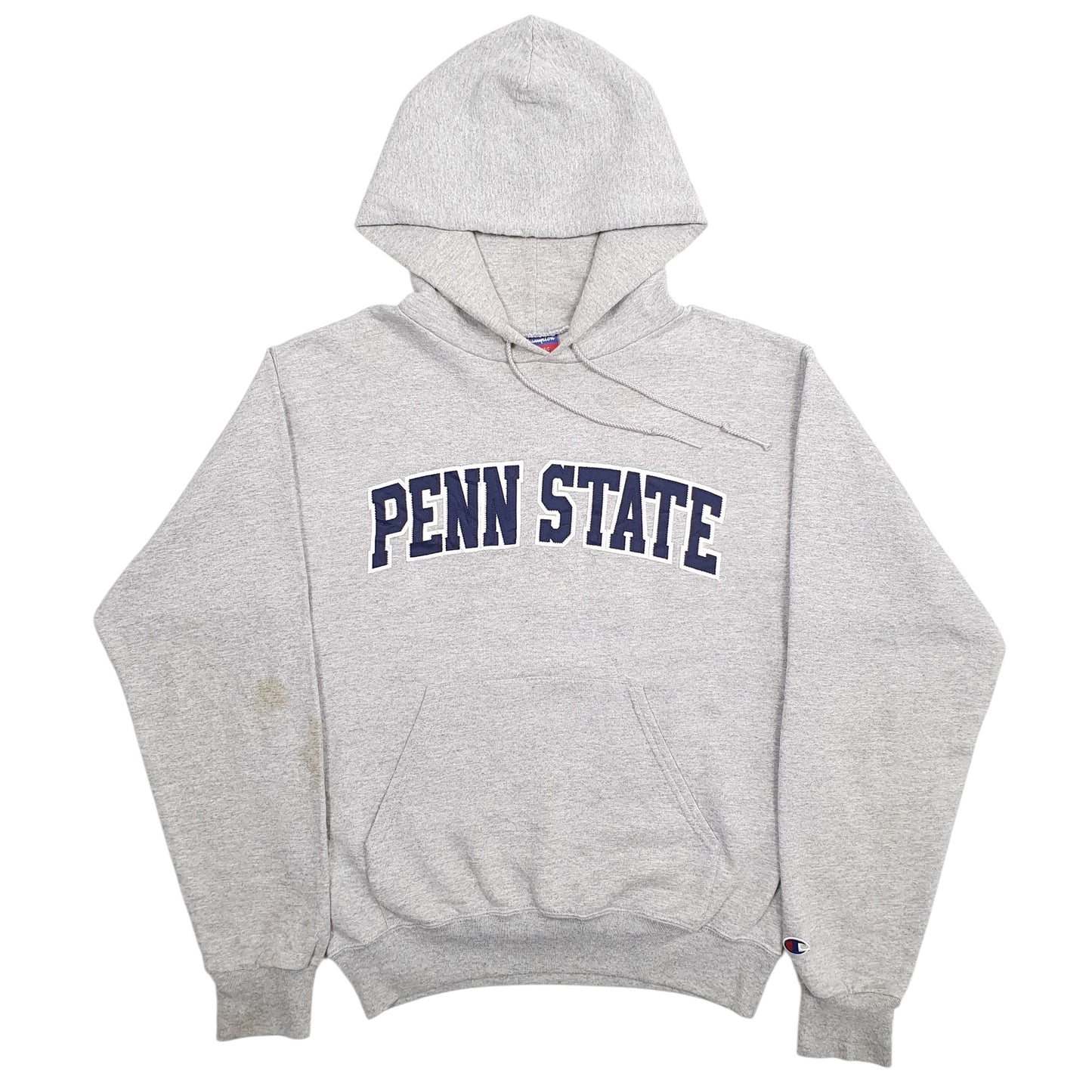 Mens Grey Champion Penn State Spellout Hoodie Jumper