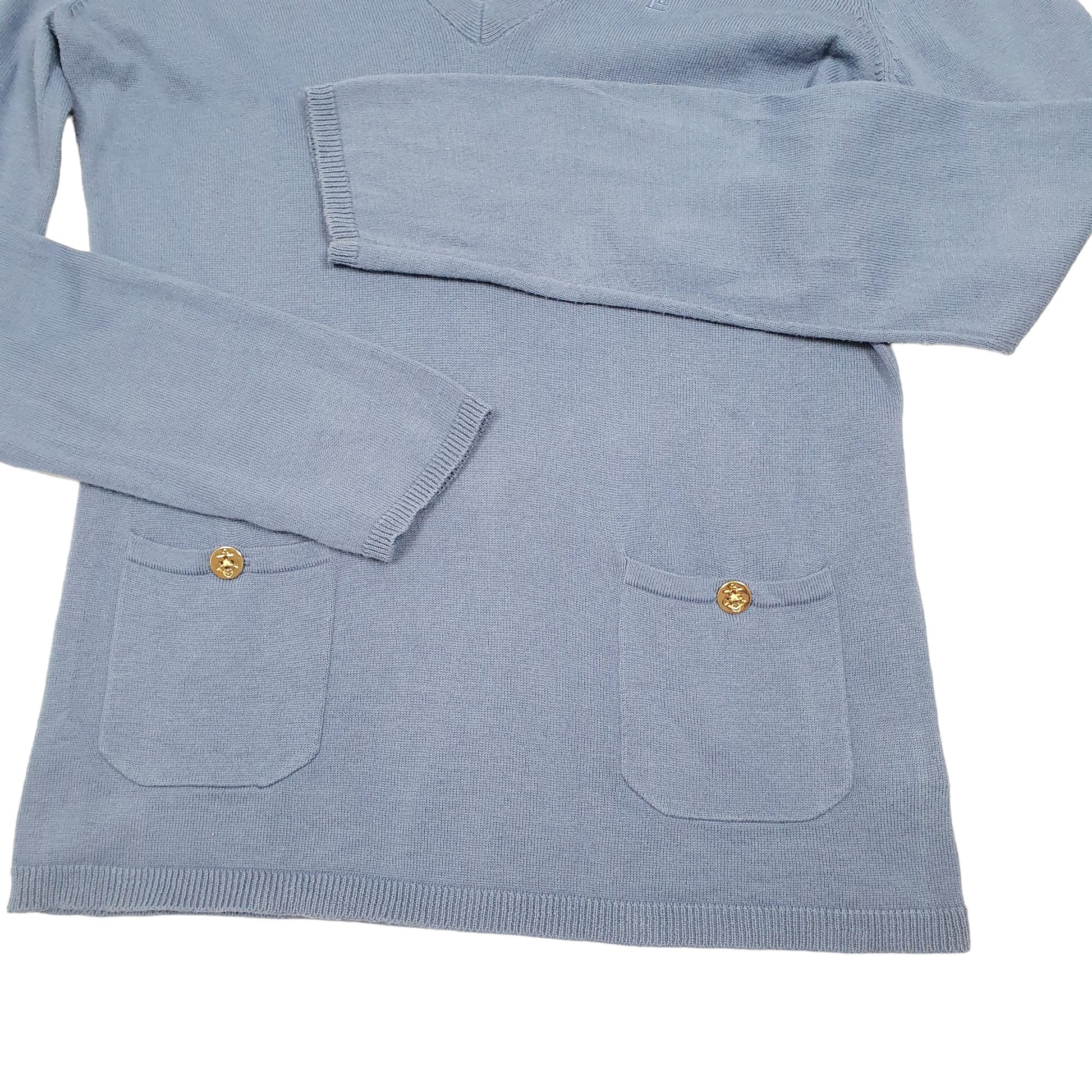 Womens Blue Lauren Ralph Lauren Knit V Neck Jumper