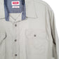 Mens Beige Wrangler Work Flex Comfort Short Sleeve Shirt