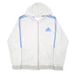 Mens Grey Adidas Hoodie Full Zip Jumper