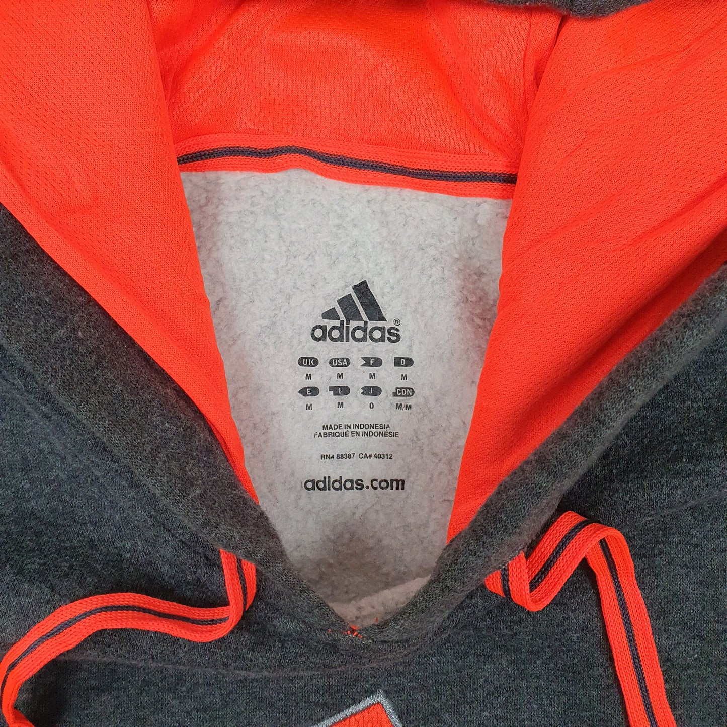 Mens Grey Adidas  Hoodie Jumper