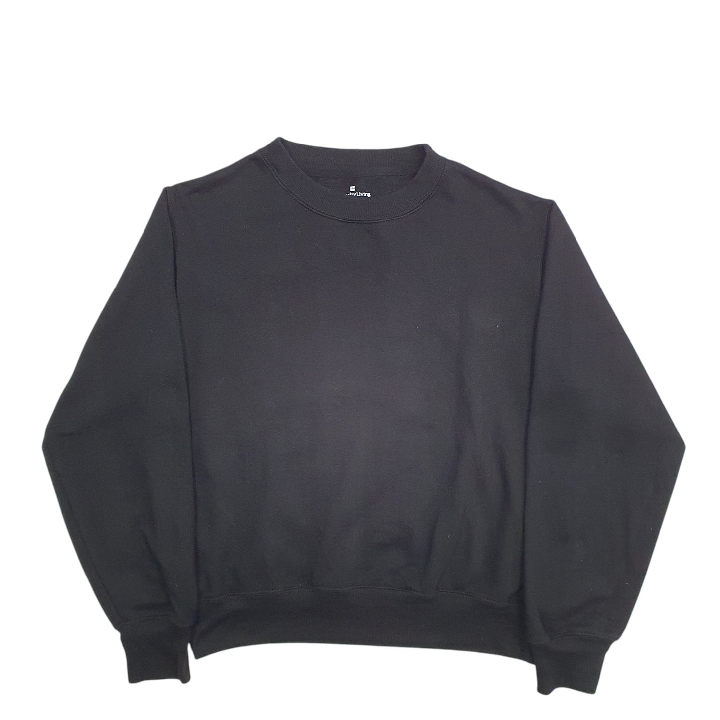 Mens Black Everyday Living  Crewneck Jumper