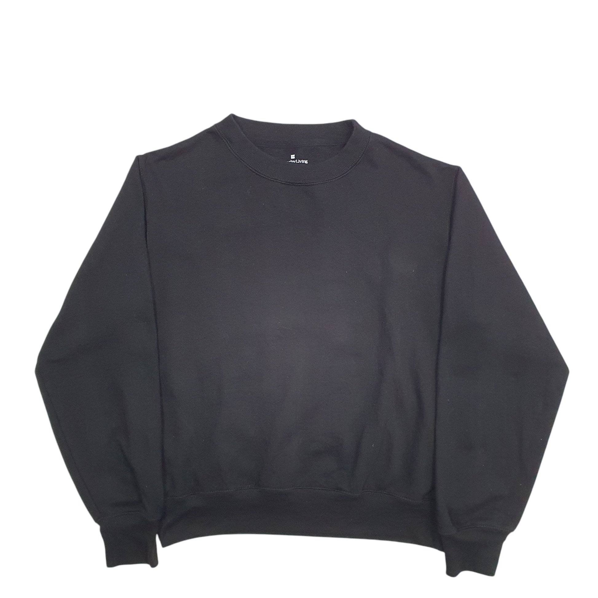 Mens Black Everyday Living  Crewneck Jumper