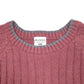 Mens Burgundy Columbia Sportswear Knit Raglan Rib Sleeve Chunky Crewneck Jumper