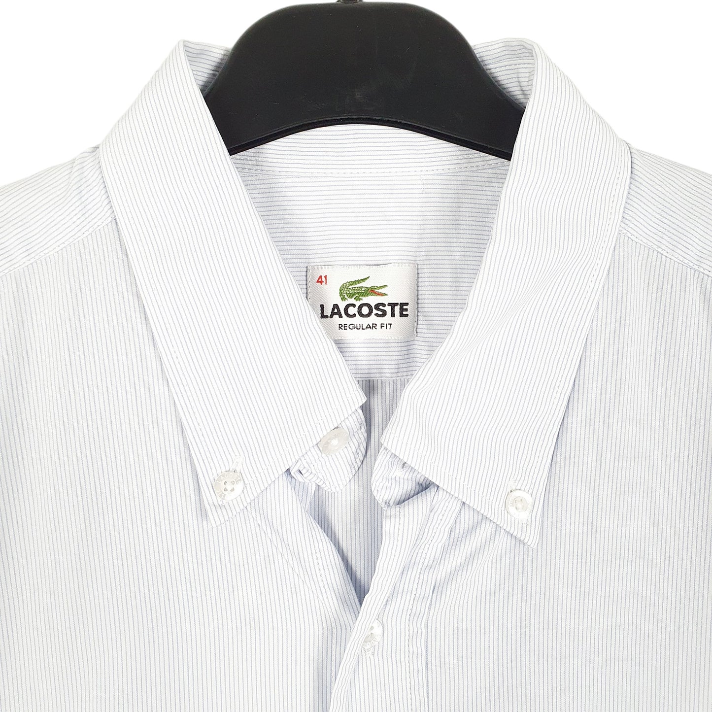 Mens Blue Lacoste  Short Sleeve Shirt