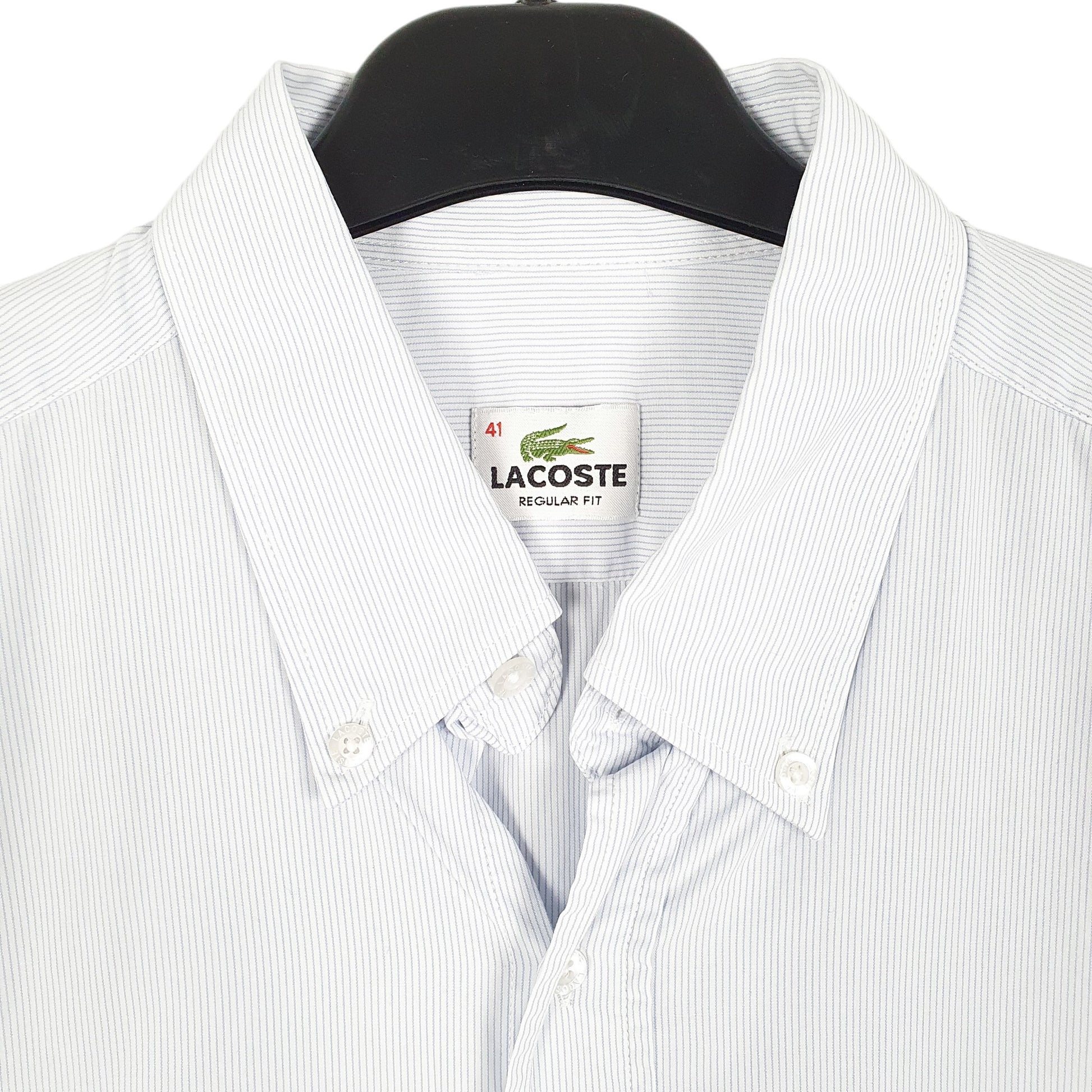 Mens Blue Lacoste  Short Sleeve Shirt