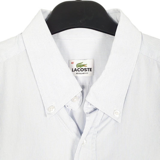 Mens Blue Lacoste  Short Sleeve Shirt